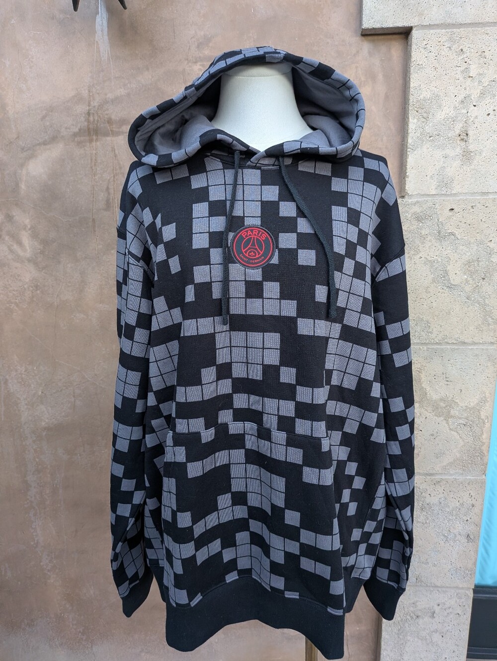 Nike x PSG Paris Saint-Germain Pixel Checkerboard Hoodie NWT Men's XL DB7894-025
